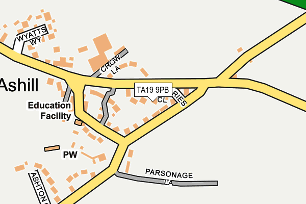 TA19 9PB map - OS OpenMap – Local (Ordnance Survey)