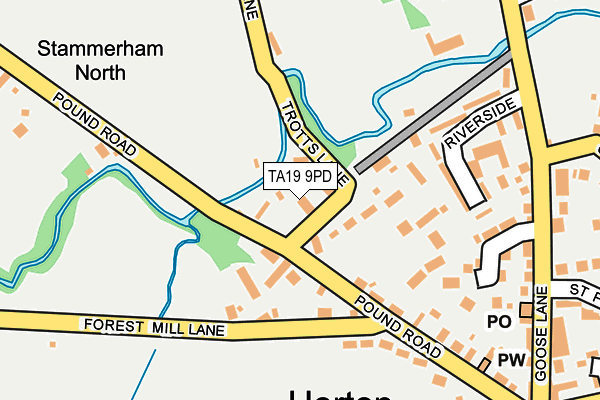TA19 9PD map - OS OpenMap – Local (Ordnance Survey)