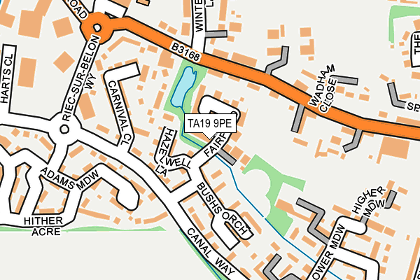 TA19 9PE map - OS OpenMap – Local (Ordnance Survey)