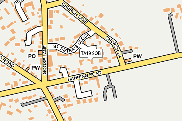 TA19 9QB map - OS OpenMap – Local (Ordnance Survey)