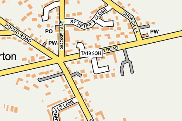 TA19 9QH map - OS OpenMap – Local (Ordnance Survey)