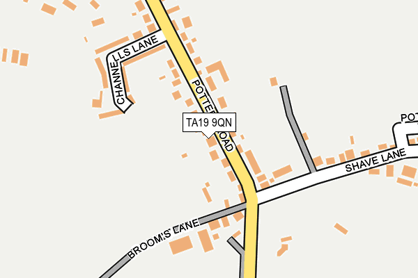 TA19 9QN map - OS OpenMap – Local (Ordnance Survey)