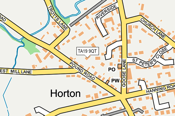 TA19 9QT map - OS OpenMap – Local (Ordnance Survey)