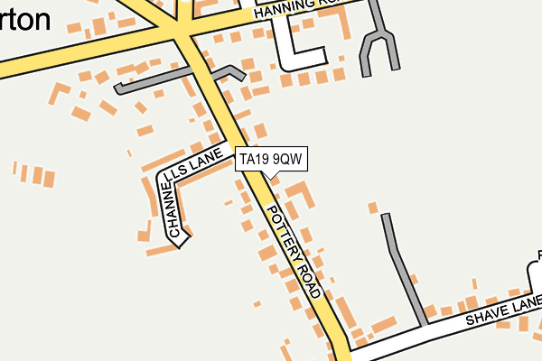 TA19 9QW map - OS OpenMap – Local (Ordnance Survey)