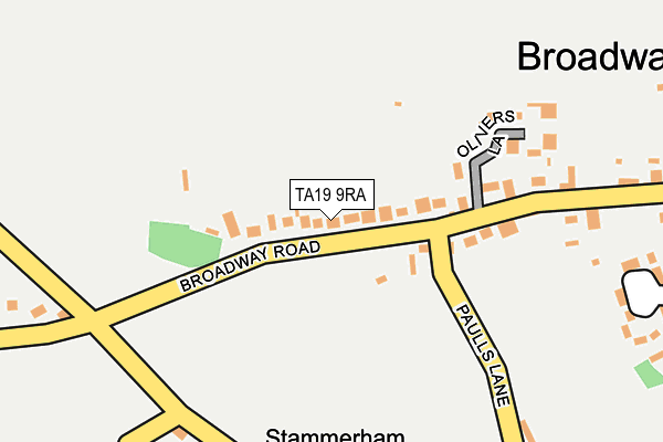 TA19 9RA map - OS OpenMap – Local (Ordnance Survey)