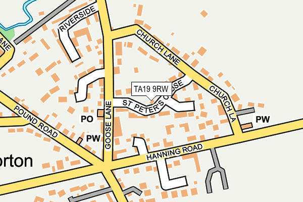 TA19 9RW map - OS OpenMap – Local (Ordnance Survey)