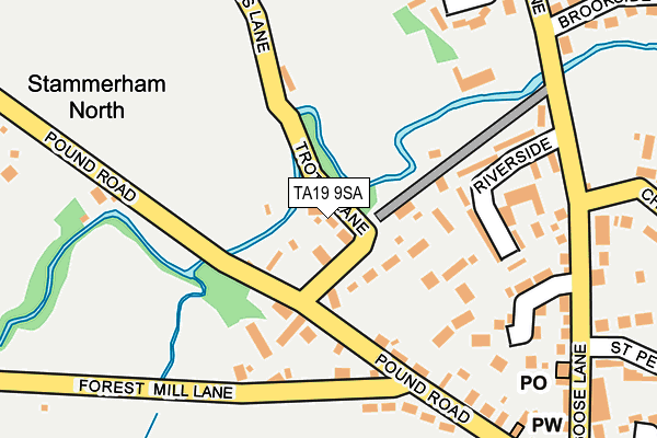 TA19 9SA map - OS OpenMap – Local (Ordnance Survey)