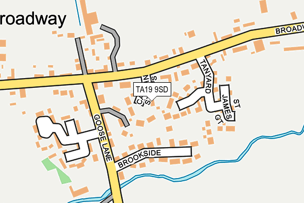 TA19 9SD map - OS OpenMap – Local (Ordnance Survey)