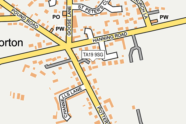 TA19 9SG map - OS OpenMap – Local (Ordnance Survey)