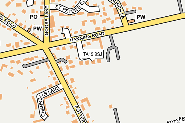 TA19 9SJ map - OS OpenMap – Local (Ordnance Survey)