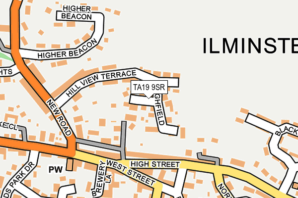 TA19 9SR map - OS OpenMap – Local (Ordnance Survey)