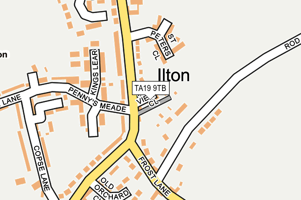 TA19 9TB map - OS OpenMap – Local (Ordnance Survey)