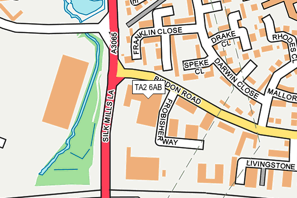 TA2 6AB map - OS OpenMap – Local (Ordnance Survey)