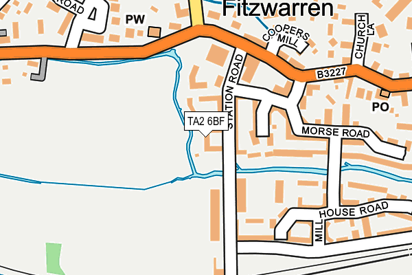 TA2 6BF map - OS OpenMap – Local (Ordnance Survey)