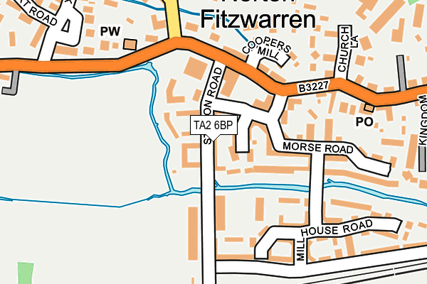 TA2 6BP map - OS OpenMap – Local (Ordnance Survey)