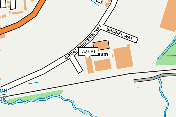 TA2 6BT map - OS OpenMap – Local (Ordnance Survey)