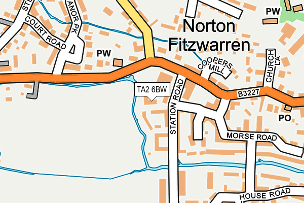 TA2 6BW map - OS OpenMap – Local (Ordnance Survey)