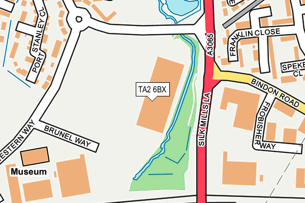 TA2 6BX map - OS OpenMap – Local (Ordnance Survey)