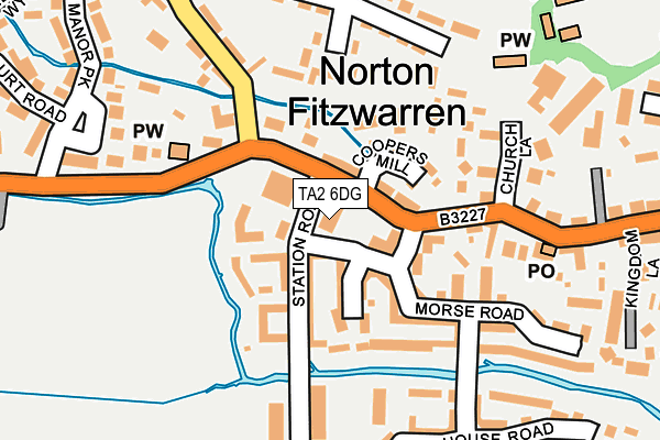 TA2 6DG map - OS OpenMap – Local (Ordnance Survey)