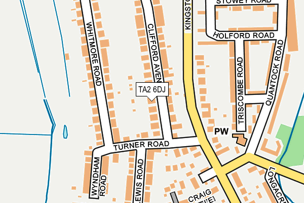 TA2 6DJ map - OS OpenMap – Local (Ordnance Survey)