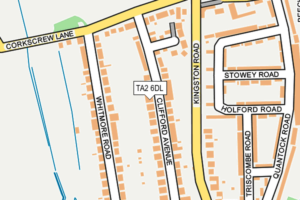 TA2 6DL map - OS OpenMap – Local (Ordnance Survey)