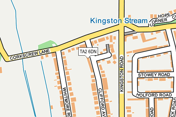 TA2 6DN map - OS OpenMap – Local (Ordnance Survey)