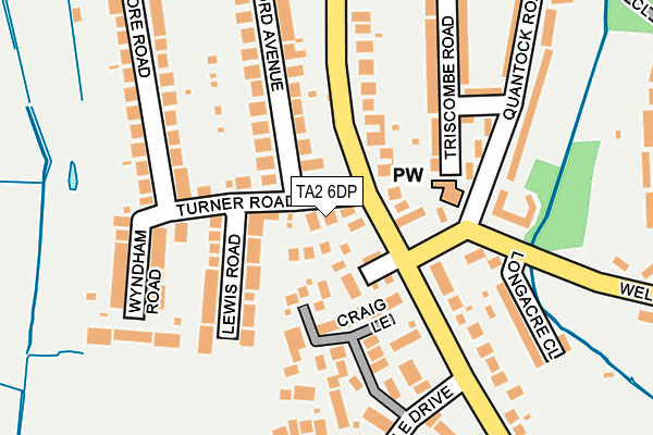 TA2 6DP map - OS OpenMap – Local (Ordnance Survey)