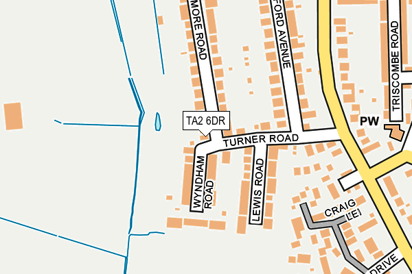 TA2 6DR map - OS OpenMap – Local (Ordnance Survey)