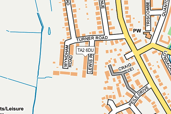 TA2 6DU map - OS OpenMap – Local (Ordnance Survey)