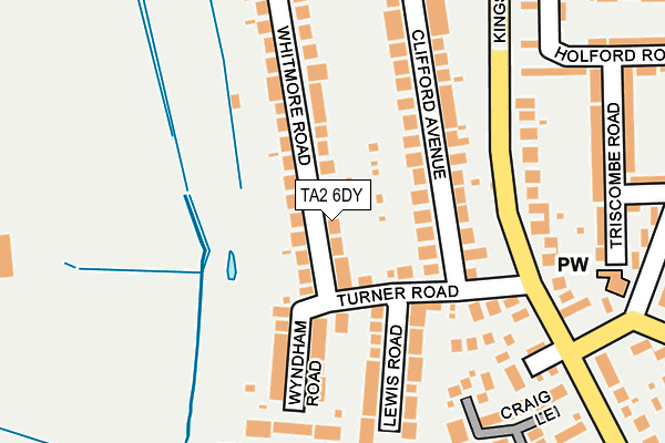 TA2 6DY map - OS OpenMap – Local (Ordnance Survey)