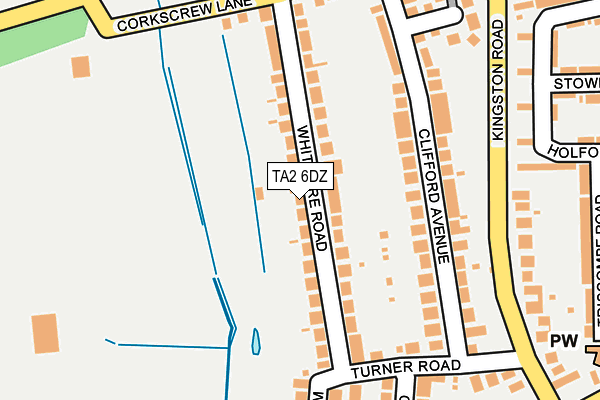 TA2 6DZ map - OS OpenMap – Local (Ordnance Survey)