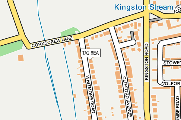 TA2 6EA map - OS OpenMap – Local (Ordnance Survey)