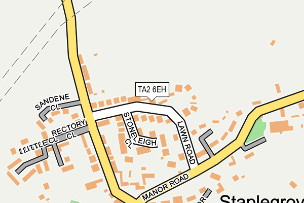 TA2 6EH map - OS OpenMap – Local (Ordnance Survey)