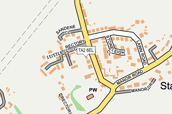 TA2 6EL map - OS OpenMap – Local (Ordnance Survey)