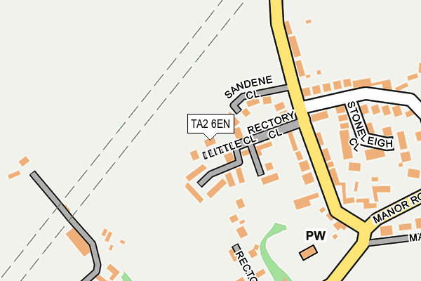 TA2 6EN map - OS OpenMap – Local (Ordnance Survey)