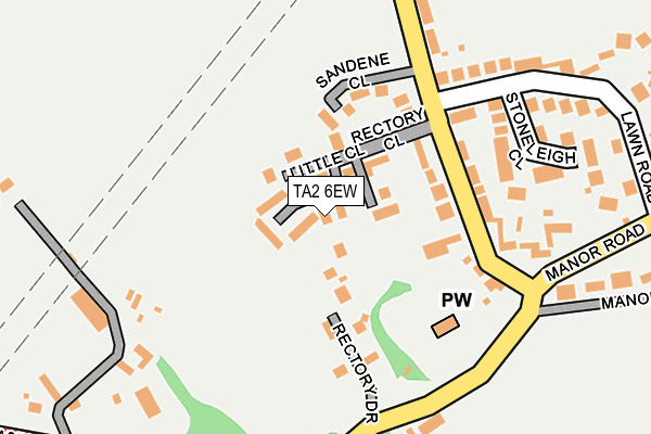 TA2 6EW map - OS OpenMap – Local (Ordnance Survey)