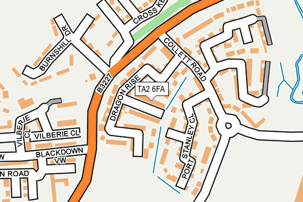 TA2 6FA map - OS OpenMap – Local (Ordnance Survey)