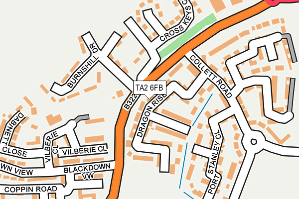 TA2 6FB map - OS OpenMap – Local (Ordnance Survey)