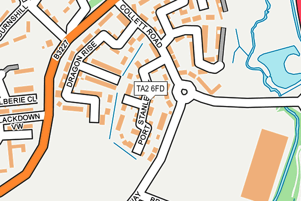 TA2 6FD map - OS OpenMap – Local (Ordnance Survey)
