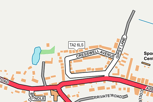 TA2 6LS map - OS OpenMap – Local (Ordnance Survey)