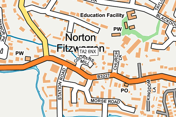 TA2 6NX map - OS OpenMap – Local (Ordnance Survey)