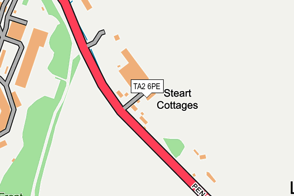 TA2 6PE map - OS OpenMap – Local (Ordnance Survey)