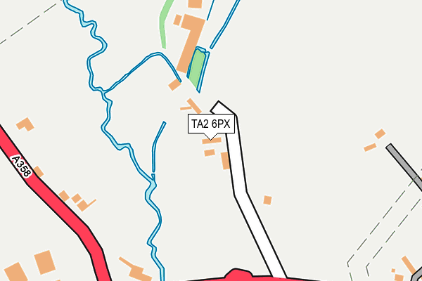 TA2 6PX map - OS OpenMap – Local (Ordnance Survey)