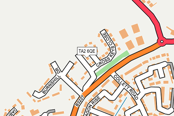 TA2 6QE map - OS OpenMap – Local (Ordnance Survey)
