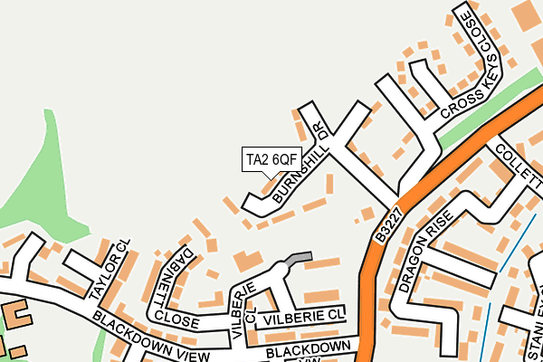 TA2 6QF map - OS OpenMap – Local (Ordnance Survey)