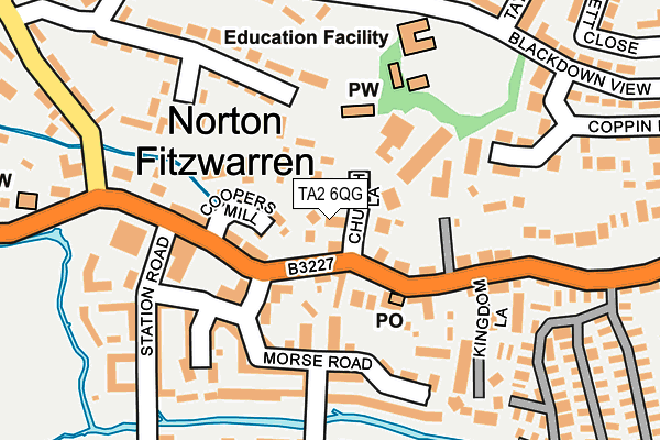 TA2 6QG map - OS OpenMap – Local (Ordnance Survey)