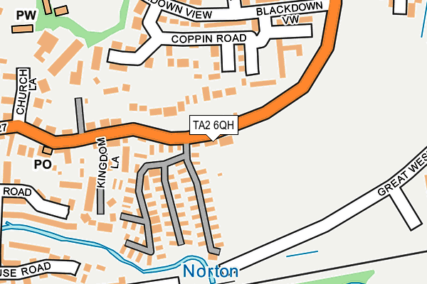 TA2 6QH map - OS OpenMap – Local (Ordnance Survey)