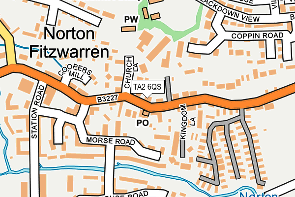 TA2 6QS map - OS OpenMap – Local (Ordnance Survey)