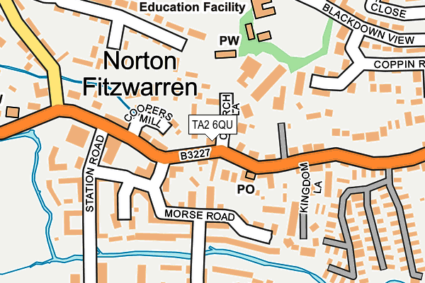 TA2 6QU map - OS OpenMap – Local (Ordnance Survey)