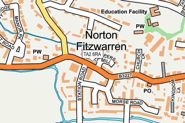 TA2 6RA map - OS OpenMap – Local (Ordnance Survey)